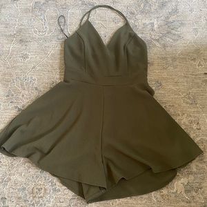 olive green romper